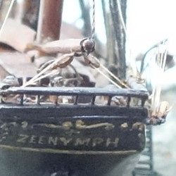 detail van het scheepsmodel