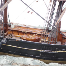detail van het scheepsmodel