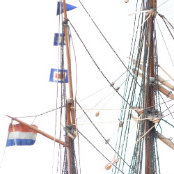 detail van het scheepsmodel